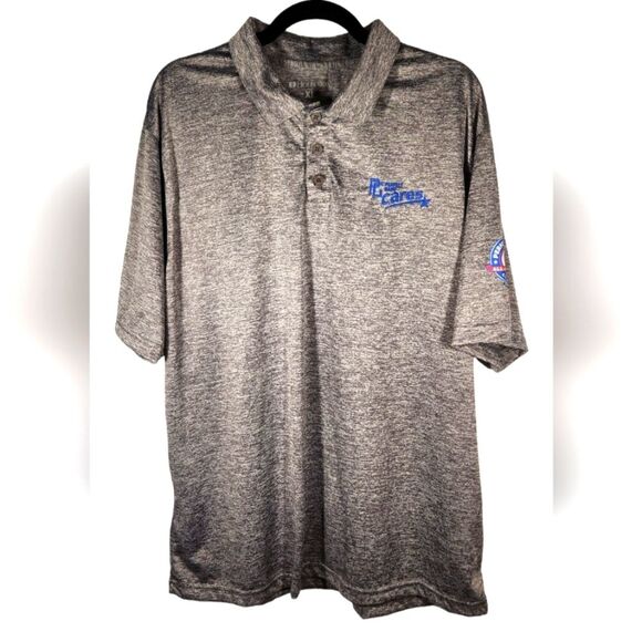Perfect Game Baseball Cares MLB‎ Polo Shirt Holloway Gray Dri Fit XL - Picture 1 of 6